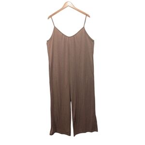 Emery Rose Brown Sleeveless Jumpsuit Size XL